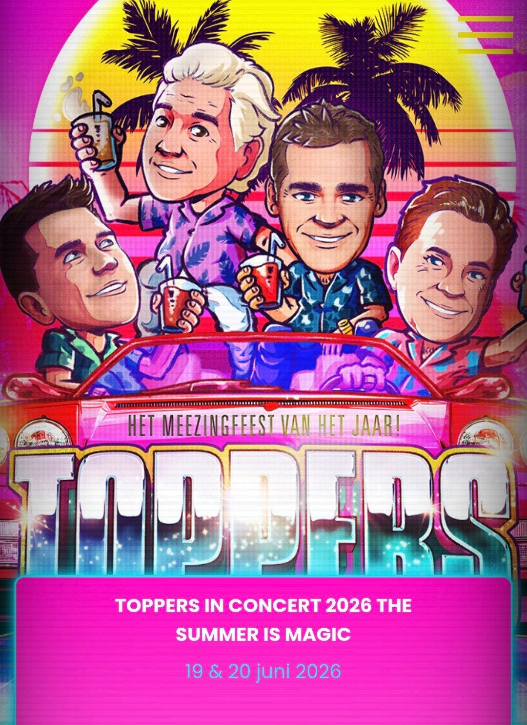 Kaartjes toppers 20 juni, Drie personen of meer