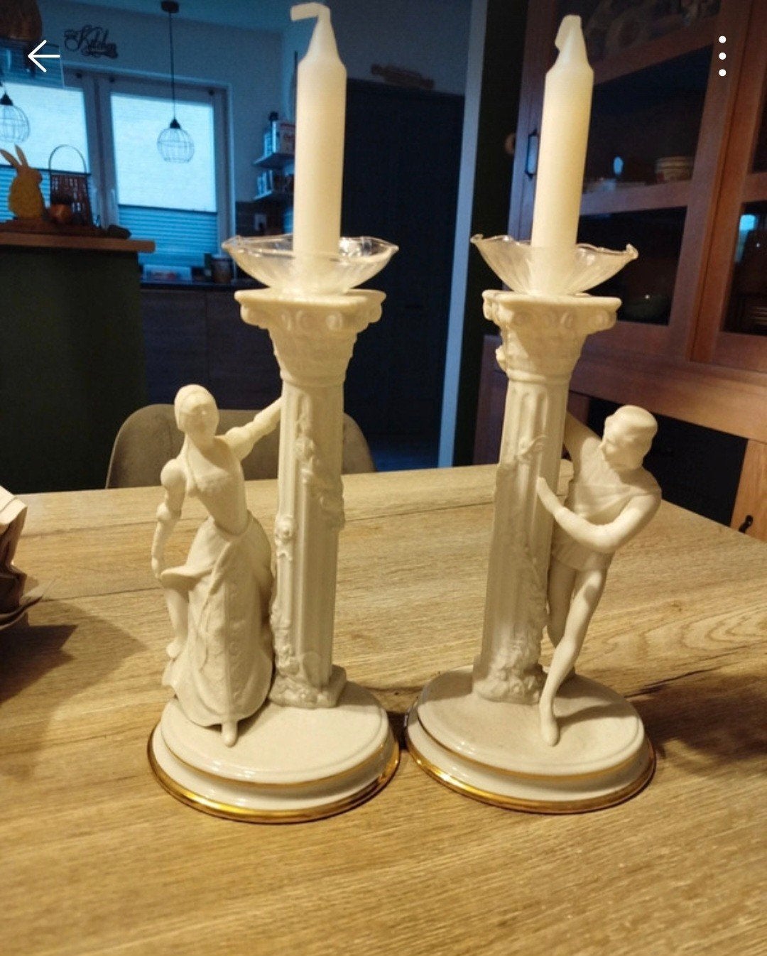 Franklin Mint Romeo en Julia Kandelaars - Porselein, Ophalen of Verzenden, Overige materialen