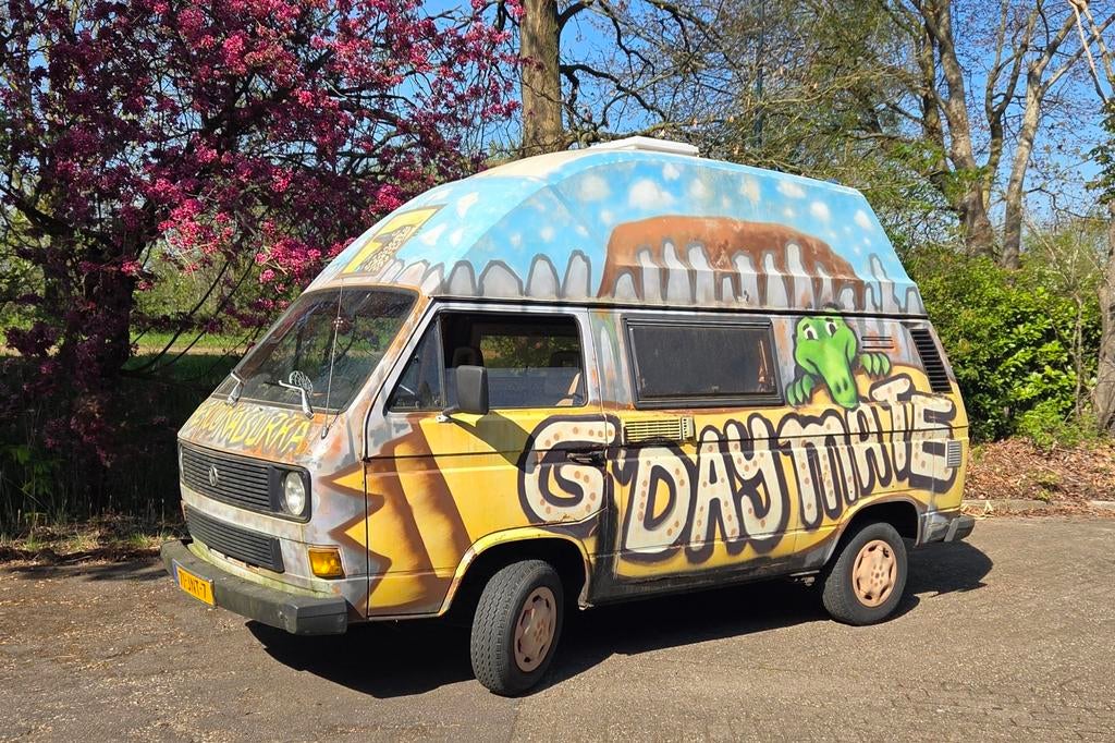 Leuke T3 camper met hoog vast dak., Caravans en Kamperen, Campers, Volkswagen, Tot en met 2, Particulier, Standaard zit