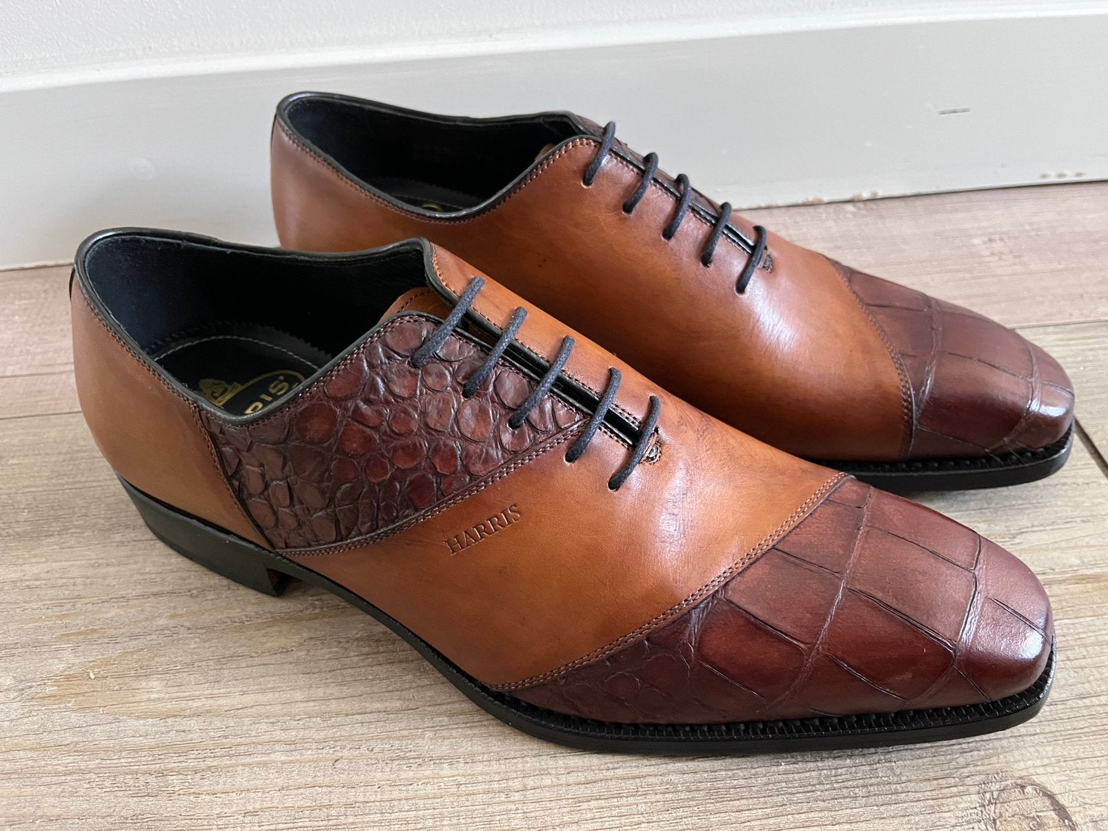 Harris herenschoenen maat 7.5 / 41.5 nieuw in doos, Kleding | Heren, Bruin, Ophalen of Verzenden, Zo goed als nieuw, Harris