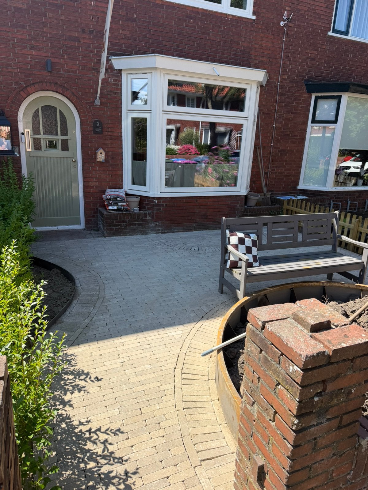 GRATIS AFHALEN: 5m2 bestrating zand/ivoorkleur, Ophalen, Klinkers, Nieuw, Minder dan 5 m²