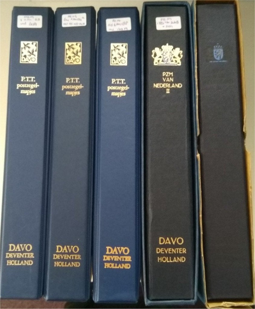 5x DAVO PZM verzamelalbums + Postzegelmapjes (PZM), Ophalen of Verzenden, Nederland