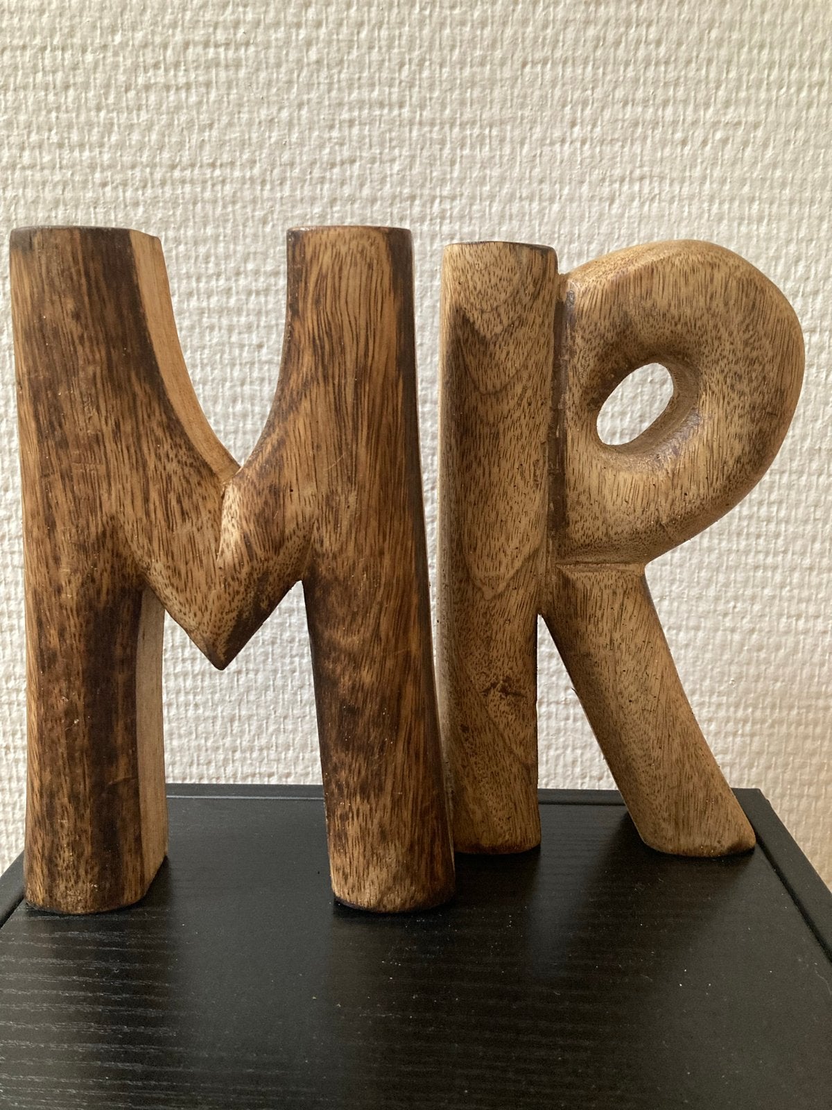 Decoratieve letters MRS en MR van Riviera Maison, Hout, Gebruikt, Ophalen of Verzenden, Landelijk