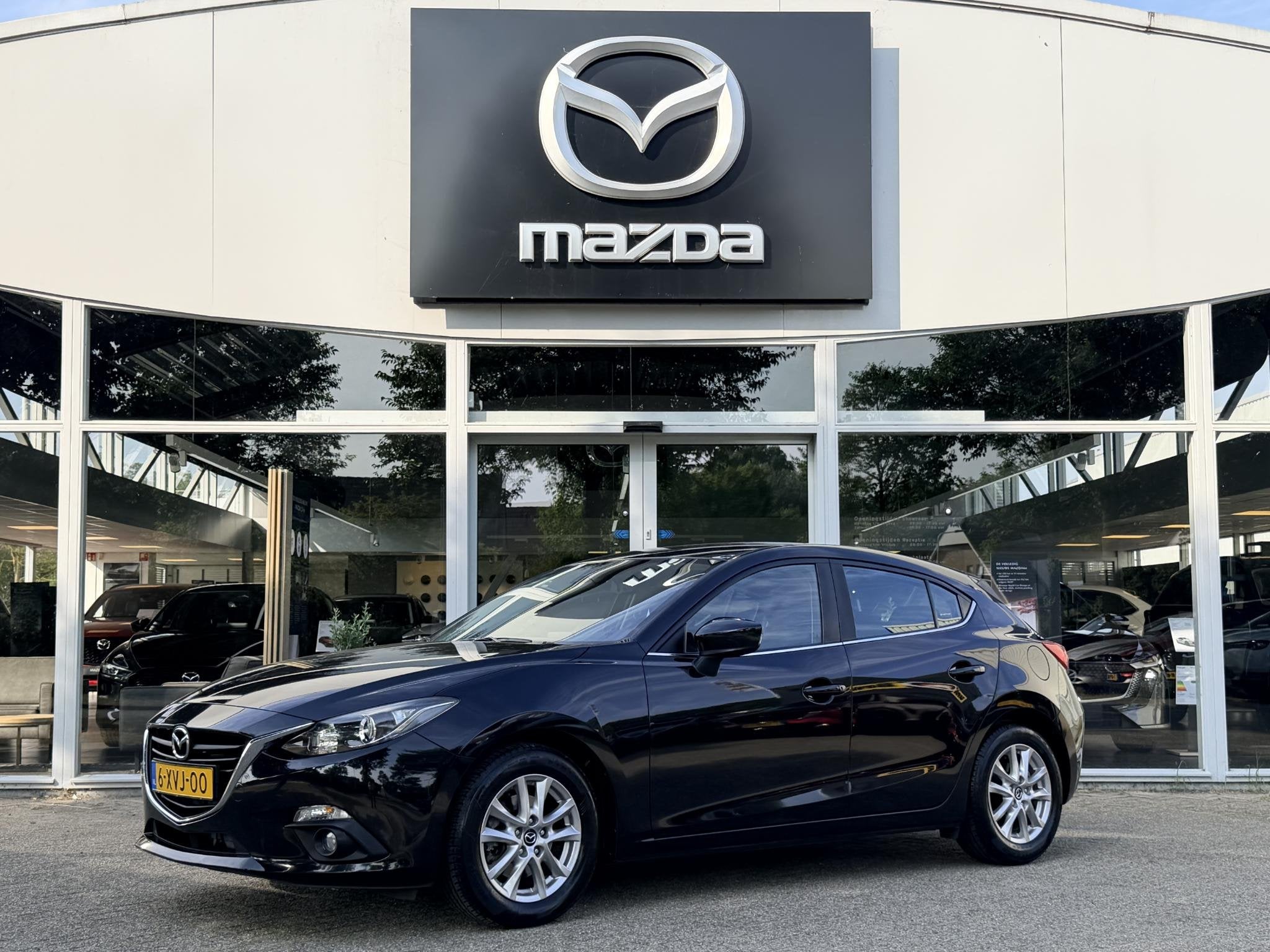 Mazda 3 2.0 Skylease NL-Auto Dealer Ondh., Navigatie, Apple, Auto's, Mazda, Voorwielaandrijving, Stof, Gebruikt, Zwart