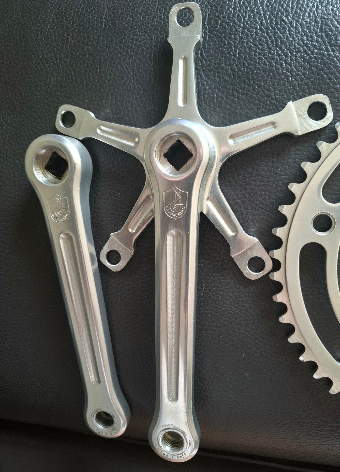 Top Campagnolo Pista baanfiets crankstel + dik pista blad., Ophalen of Verzenden