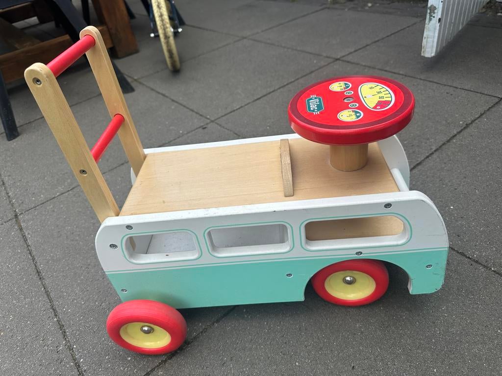 Vilac Houten Loopauto Busje, Ophalen, Gebruikt, Loopvoertuig