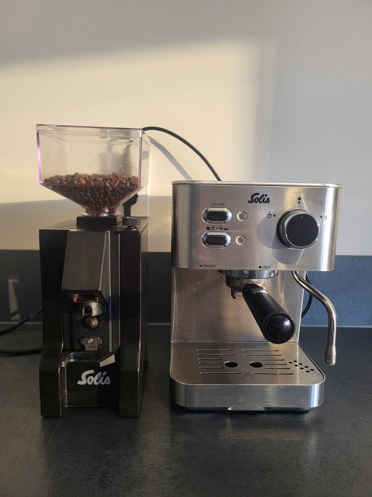 Solis type 1010, Gebruikt, Espresso apparaat, Afneembaar waterreservoir, Koffiebonen