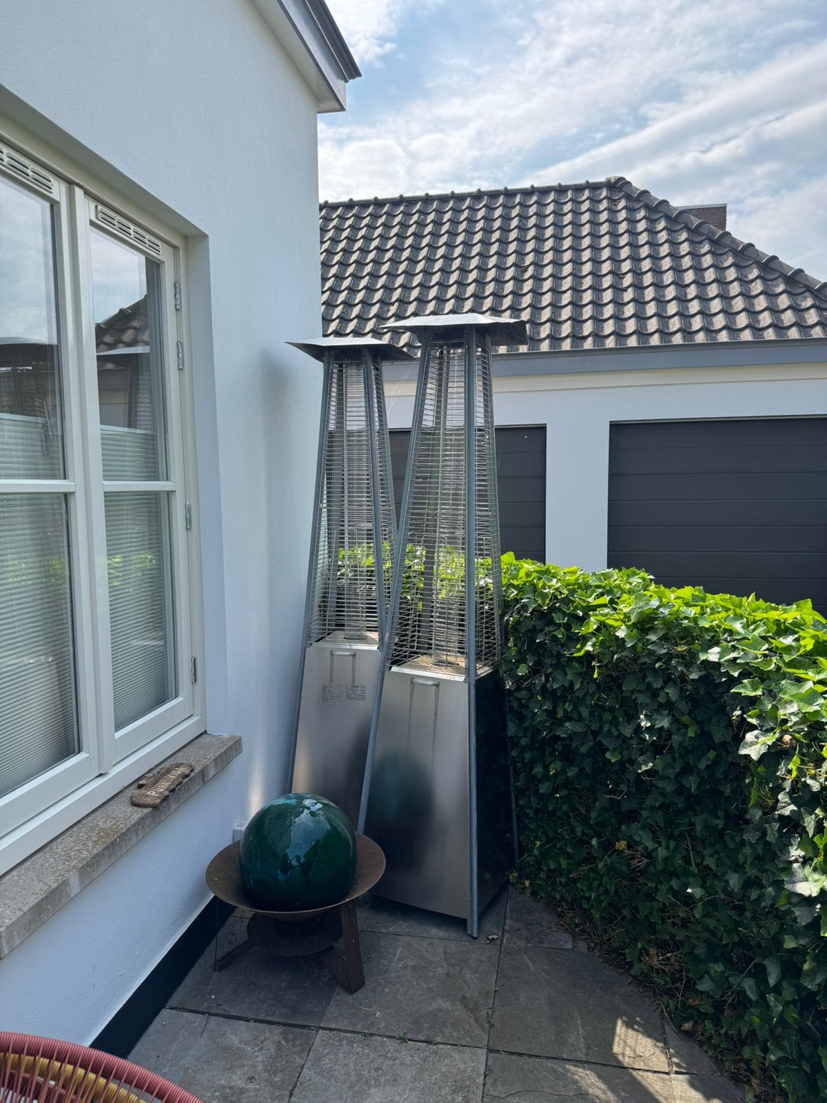 RVS gaskachel 2 stuks, Gebruikt, Ophalen of Verzenden, Waterbestendig, Vloer
