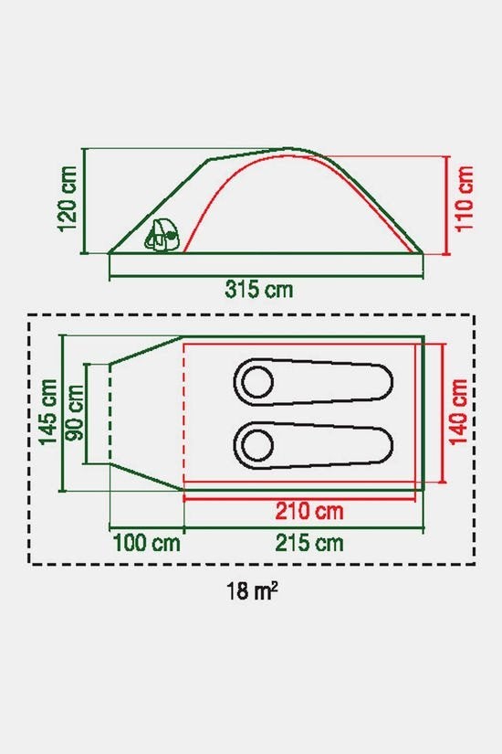 Coleman Darwin 2+ Blackout Compacte Koepeltent 2 Personen, Coleman, Minervum Breda, Tot en met 2, Nieuw