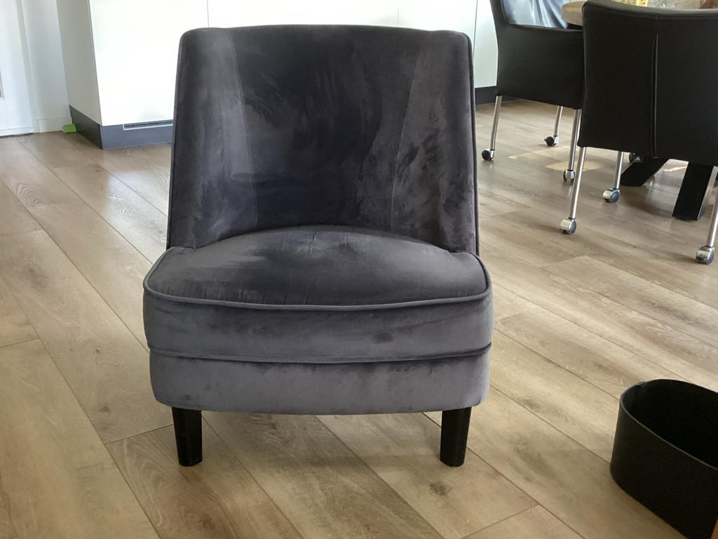 Grijze fauteuil, Huis en Inrichting, Fauteuils, Ophalen, Gebruikt, 75 tot 100 cm, Stof
