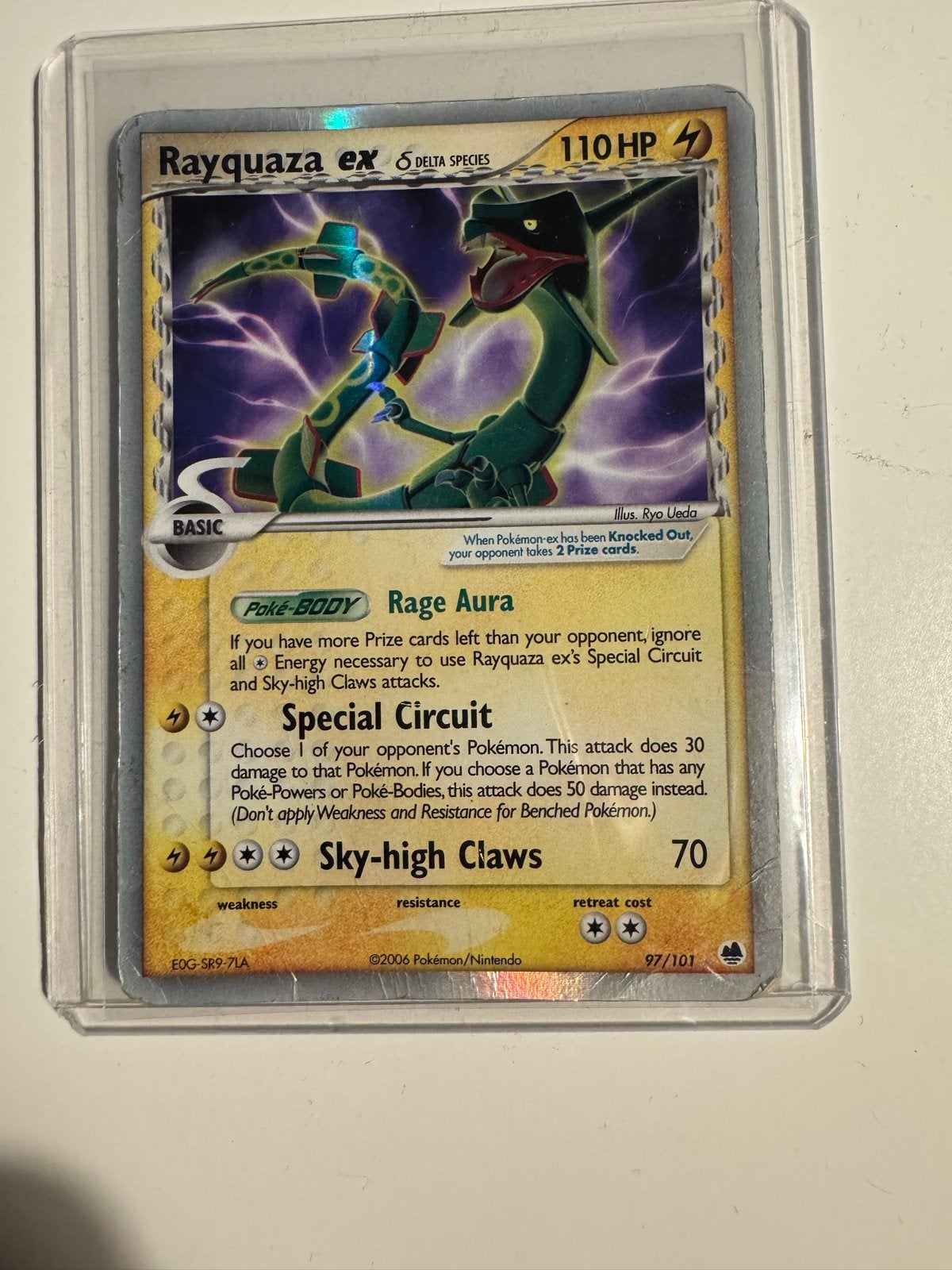 Rayquaza ex Delta Species Pokémon Kaart 97/101 Holo Foil, Hobby en Vrije tijd, Verzamelkaartspellen | Pokémon, Ophalen of Verzenden