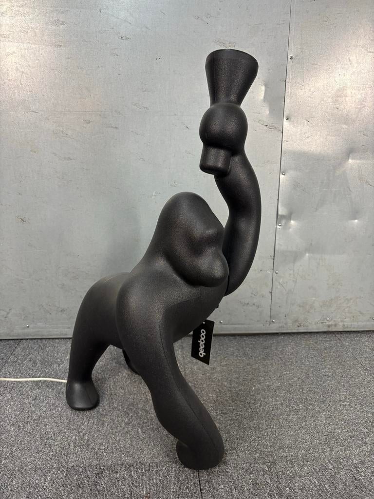 Qeeboo Kong Design Lamp - Zwarte Gorilla Vloerlamp, Kunststof, Nijverheidsweg 13b, 100 tot 150 cm, Ophalen of Verzenden
