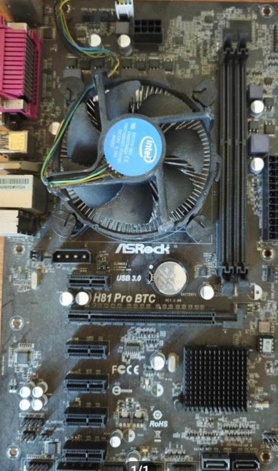 ASRock H81 Pro BTC Moederbord met Intel CPU & Koeler, Ophalen of Verzenden