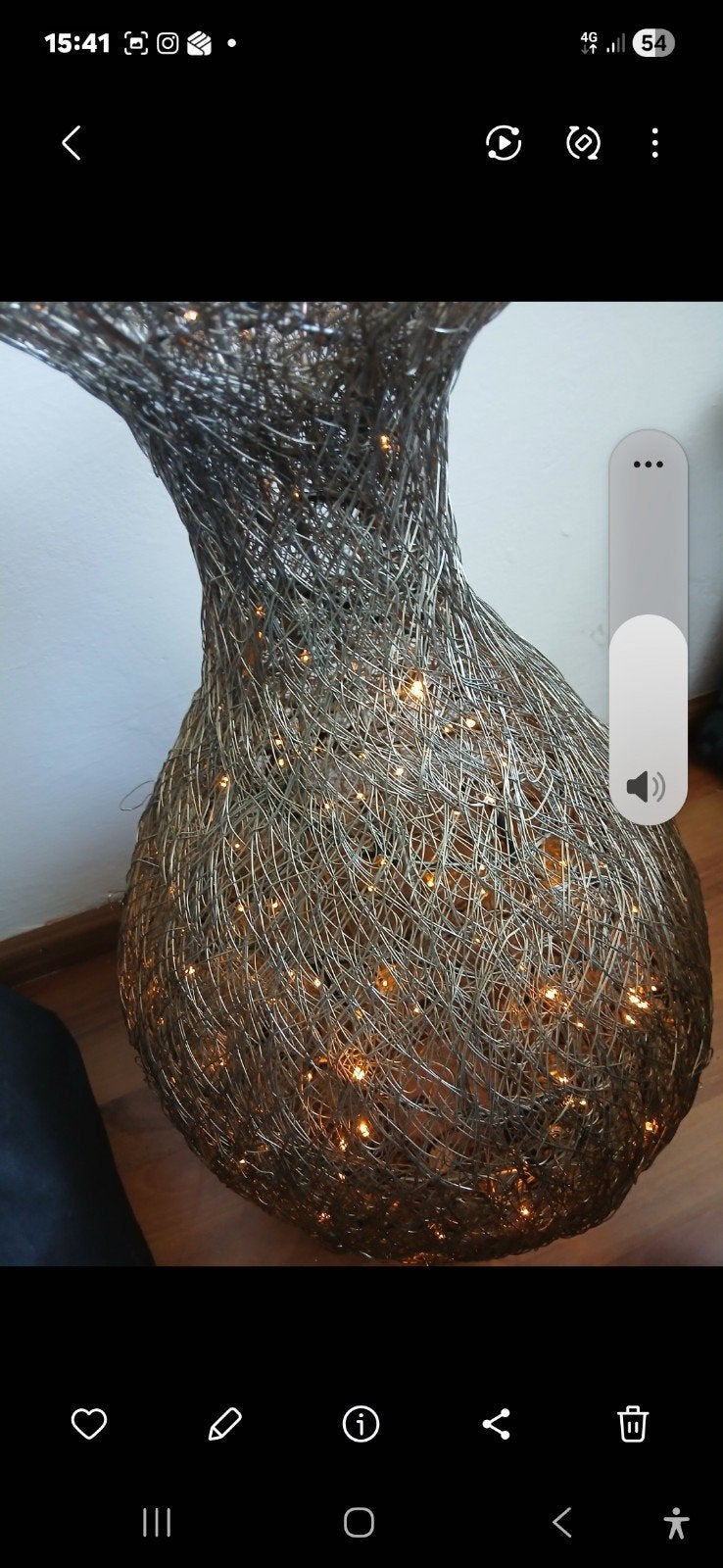 Decoratieve Draadsculptuur met Verlichting, Ophalen of Verzenden, Zo goed als nieuw, Modern, Industrieel, Decoratief
