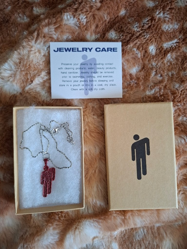 Billie Eilish Blohsh ketting rood, Ophalen of Verzenden, Nieuw, Rood, Overige materialen