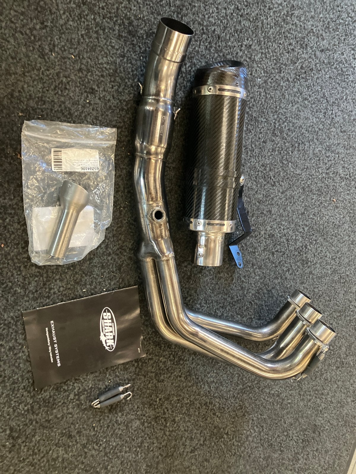 Yamaha MT-09 Tracer Shark uitlaat met E-Keur en DB killer, Motoren, Ophalen, Gebruikt