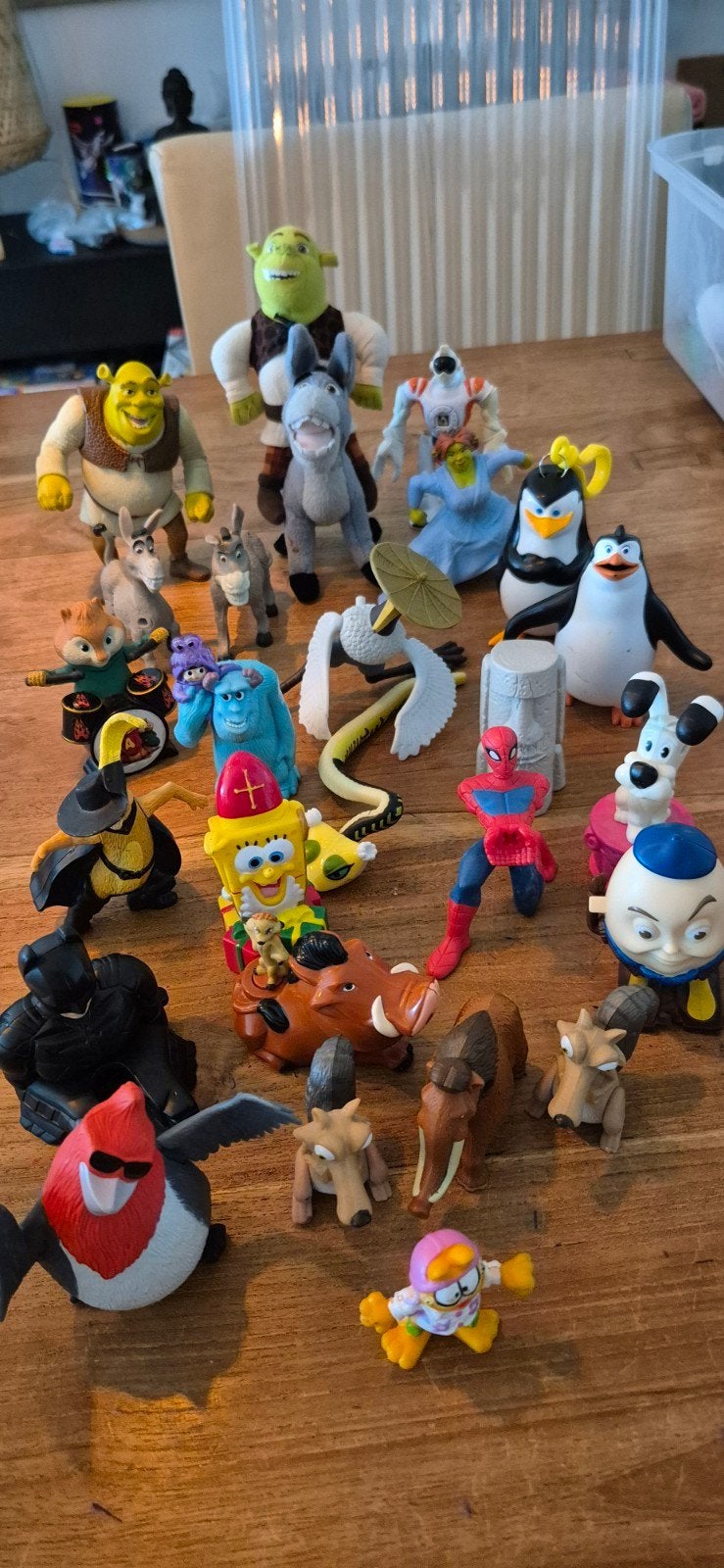 Diversen speelfiguren - Shrek, Spider-Man, Spongebob, Ophalen of Verzenden, Gebruikt