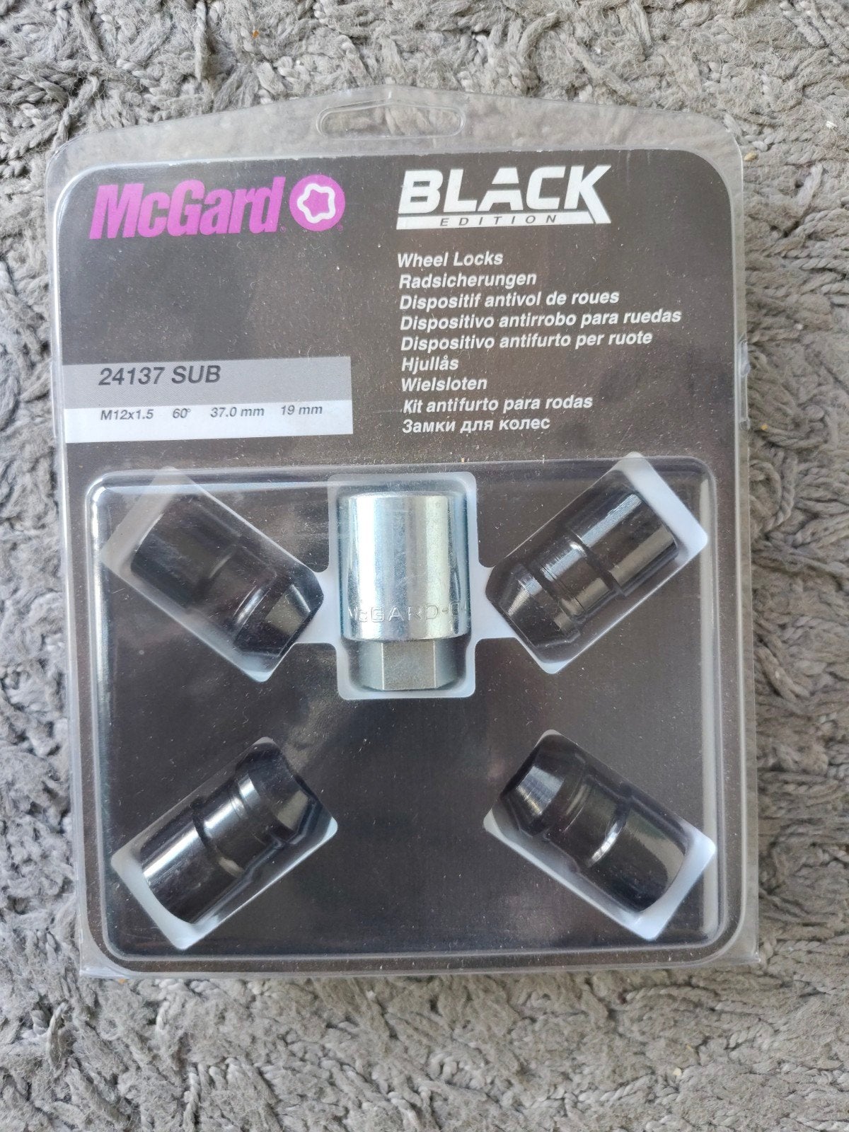 McGard Black wielsloten moeren M12x1.5, Ophalen of Verzenden, Nieuw