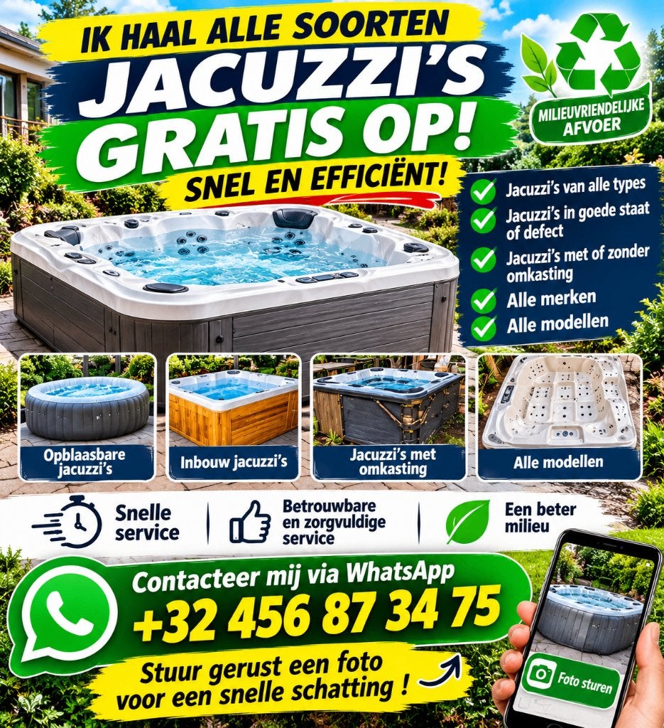 Gratis ophaling van alle soorten jacuzzi’s – Snel, Tuin en Terras, Ophalen, Gebruikt