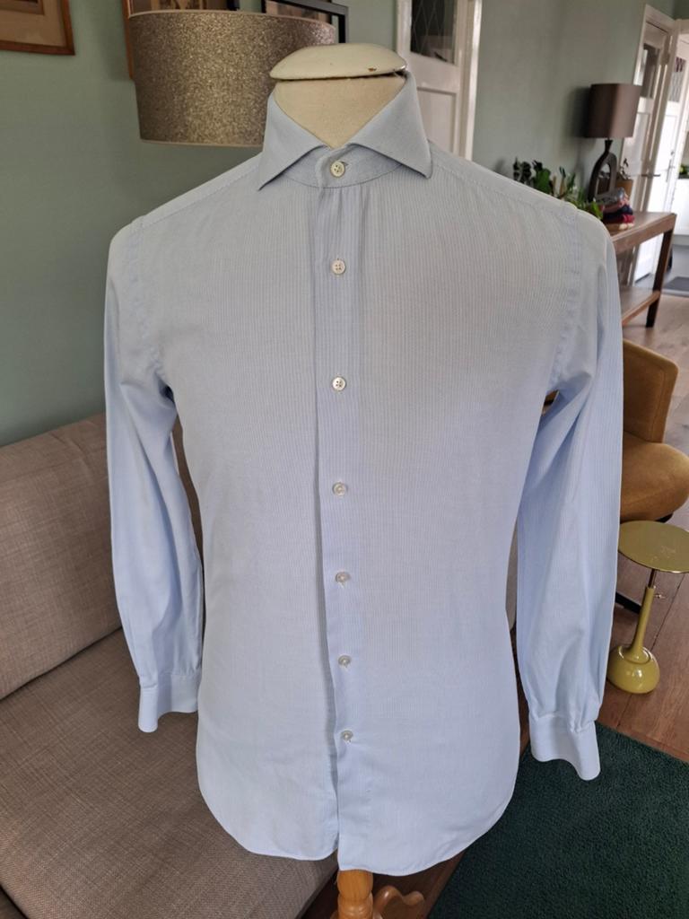 Xacus overhemd boordmaat 39, Kleding | Heren, Overhemden, Zo goed als nieuw, Xacus, Blauw, Halswijdte 39/40 (M)