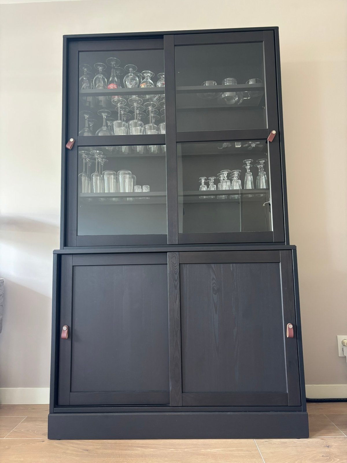 Ikea HAVSTA kast zwart, Ophalen, Met plank(en), Gebruikt, 100 tot 150 cm