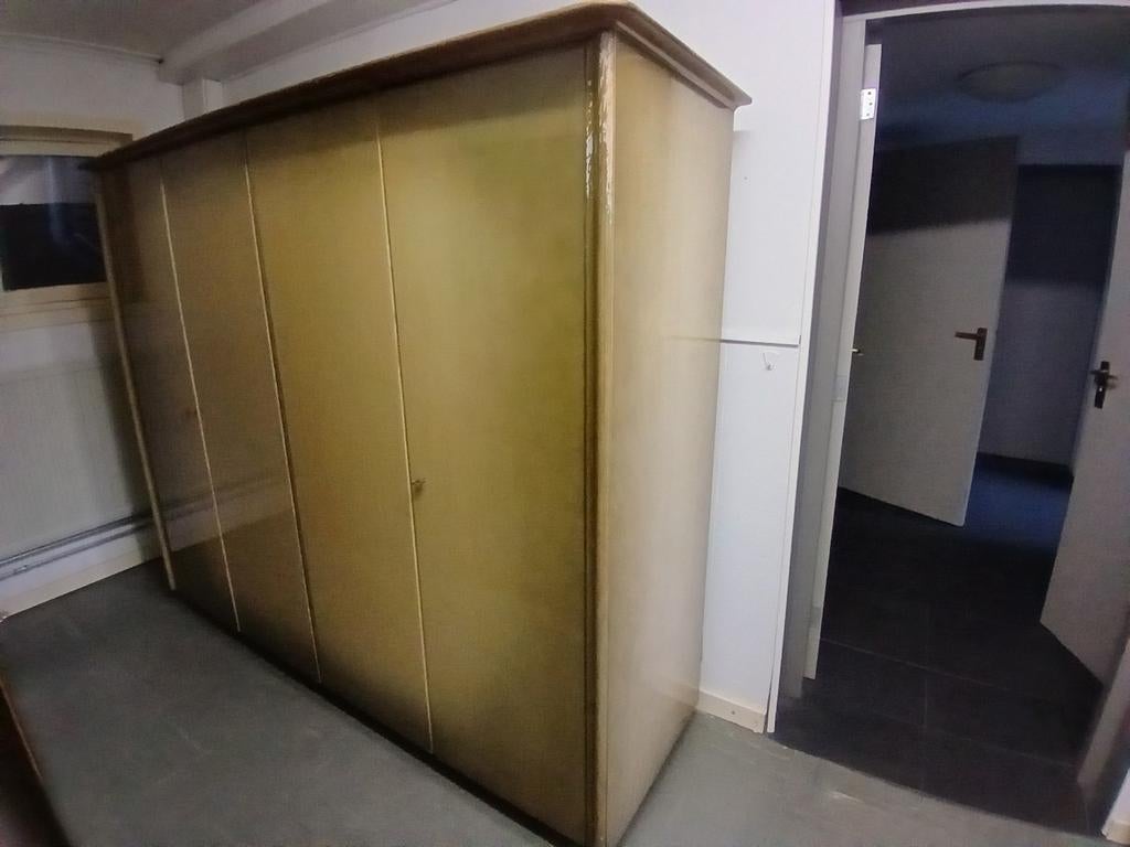 Vintage Mid-Century Kledingkast - Jaren '50/'60 Stijl, Gebruikt, 100 tot 150 cm, Ophalen of Verzenden, Mid-century, Vintage, Retro