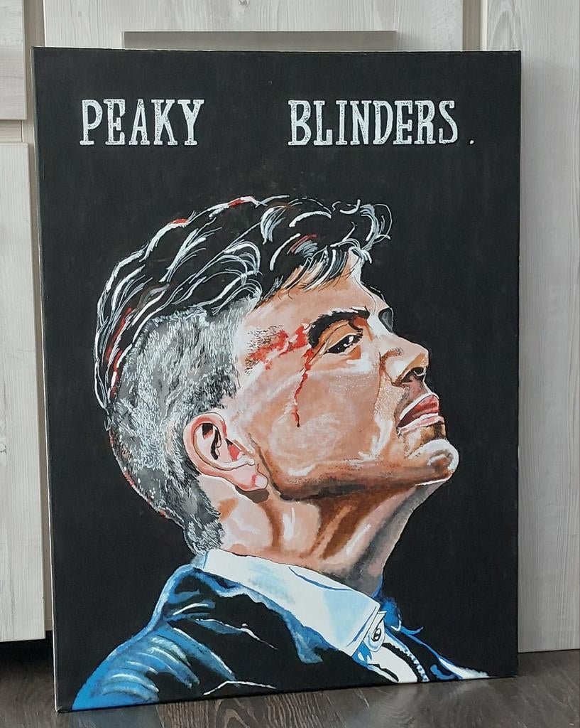 Peaky blinders,  tommie shelby, schilderij, Antiek en Kunst, Verzenden