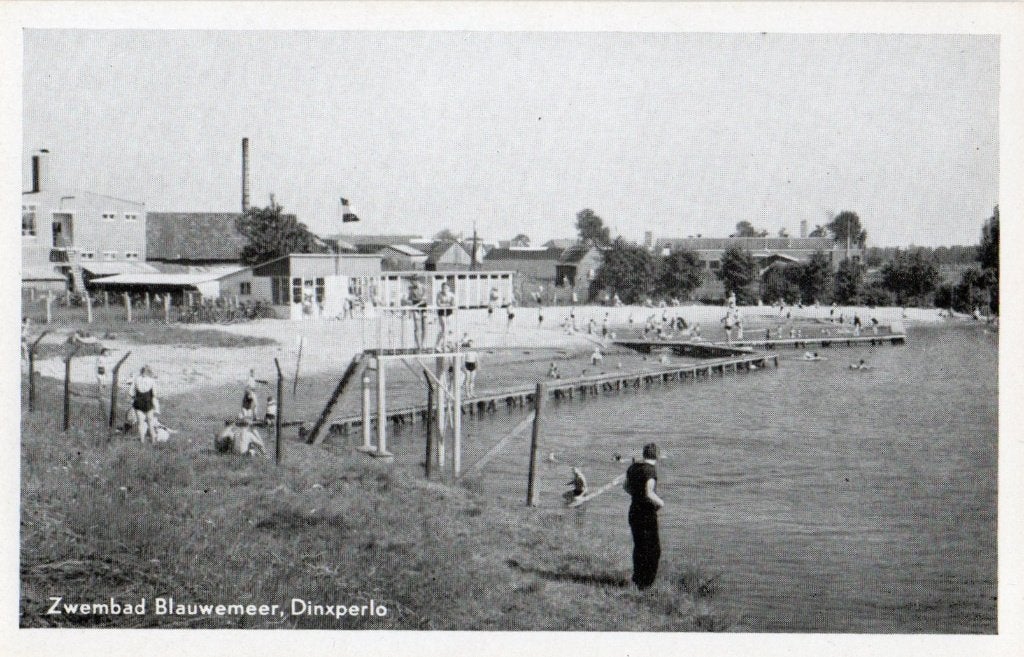 Dinxperlo, Zwembad Blauwemeer. 7005, Verzamelen, Verzenden, 1940 tot 1960, Ongelopen, Gelderland