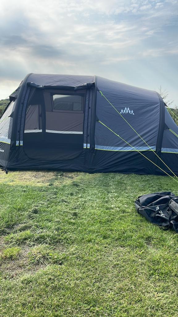 Obelink Summer 4 XL Easy Air CoolDark tunneltent met luifel, Caravans en Kamperen, Tenten, Ophalen, Zo goed als nieuw, Tot en met 4