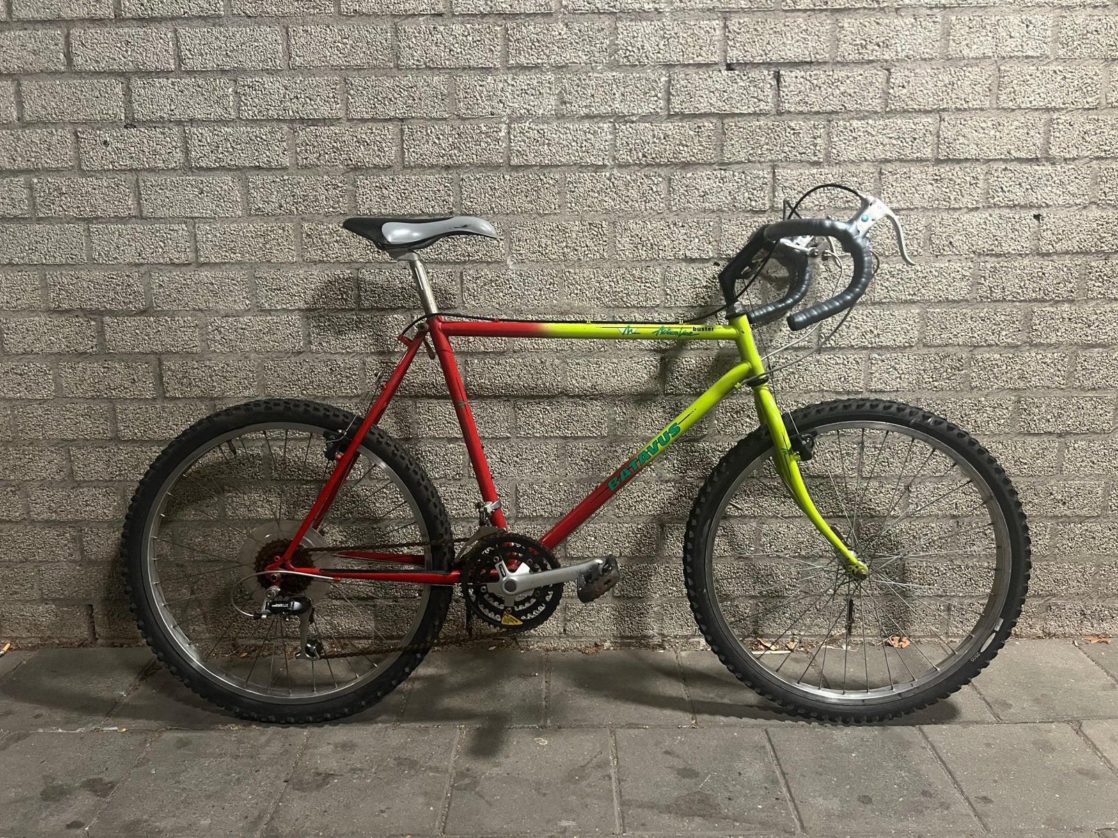 Vintage mtb dropbar gravelbike monstercross build, Gebruikt, Geen vering, 53 tot 57 cm, Ophalen
