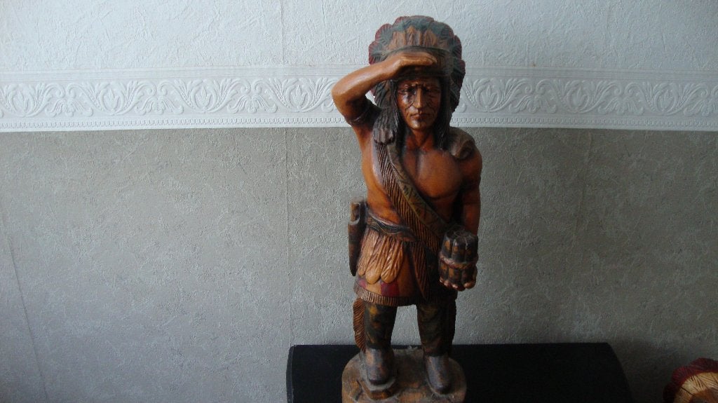 indiaan van hout, Ophalen, Handgemaakt, 20 - 50 cm, Beeld