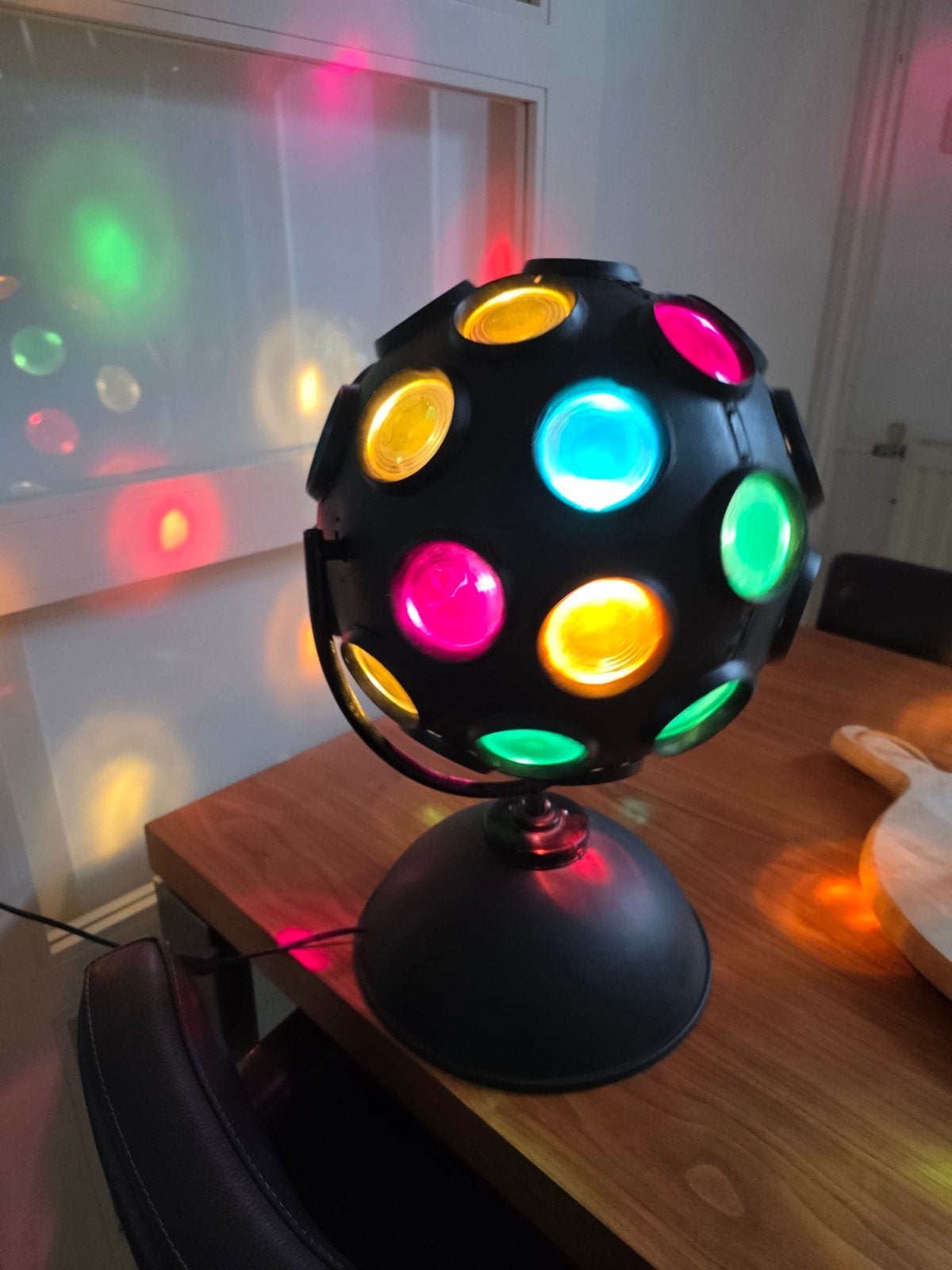 Retro Discobol met Verlichting - 30cm Bol, 50cm Hoog, Ophalen