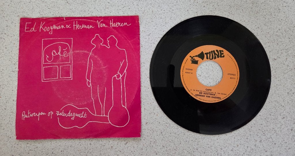 Single Ed Kooyman & Herman van Haeren - Café, Ophalen of Verzenden, Gebruikt, Overige formaten, Levenslied of Smartlap