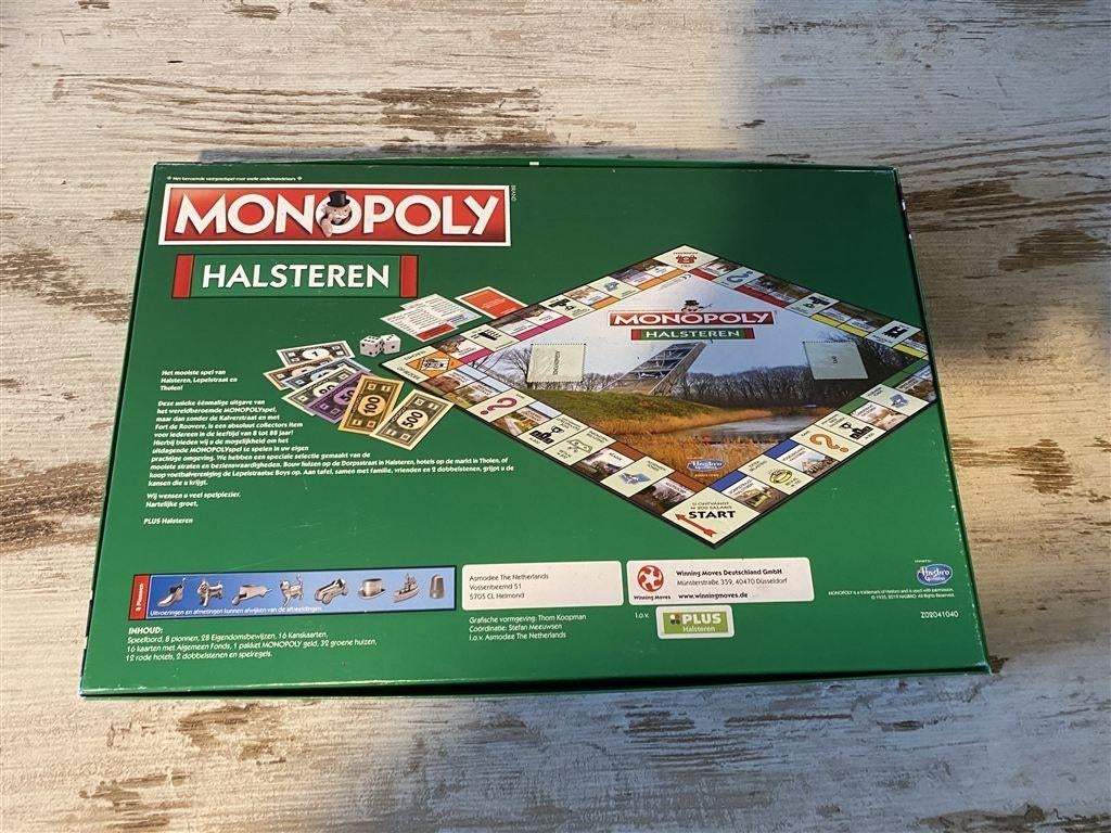 Monopoly Halsteren orginele versie [s649], Hobby en Vrije tijd, Gezelschapsspellen | Bordspellen, Verzenden, Zo goed als nieuw