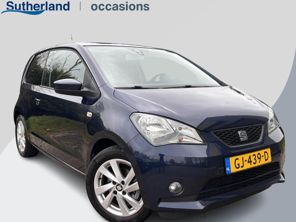 SEAT Mii 1.0 Sport Dynamic | 59pk Airco | Lichtmetaal | Stoe, Auto's, Euro 5, Stof, Gebruikt, Zwart