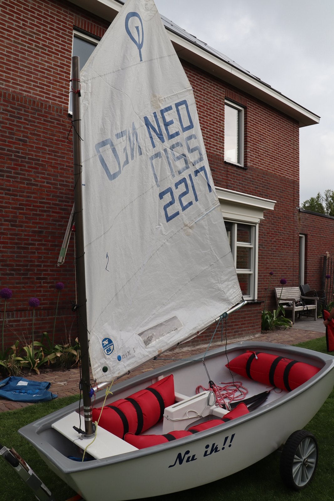 Optimist complete set incl.Trailer, Watersport en Boten, Open zeilboten, Optimist, Roer, Ophalen