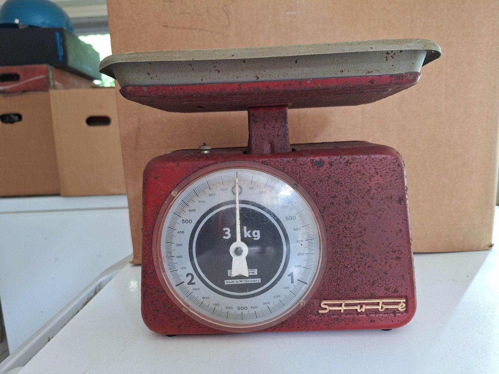 Vintage Stube Keukenweegschaal - 3 kg, Ophalen of Verzenden