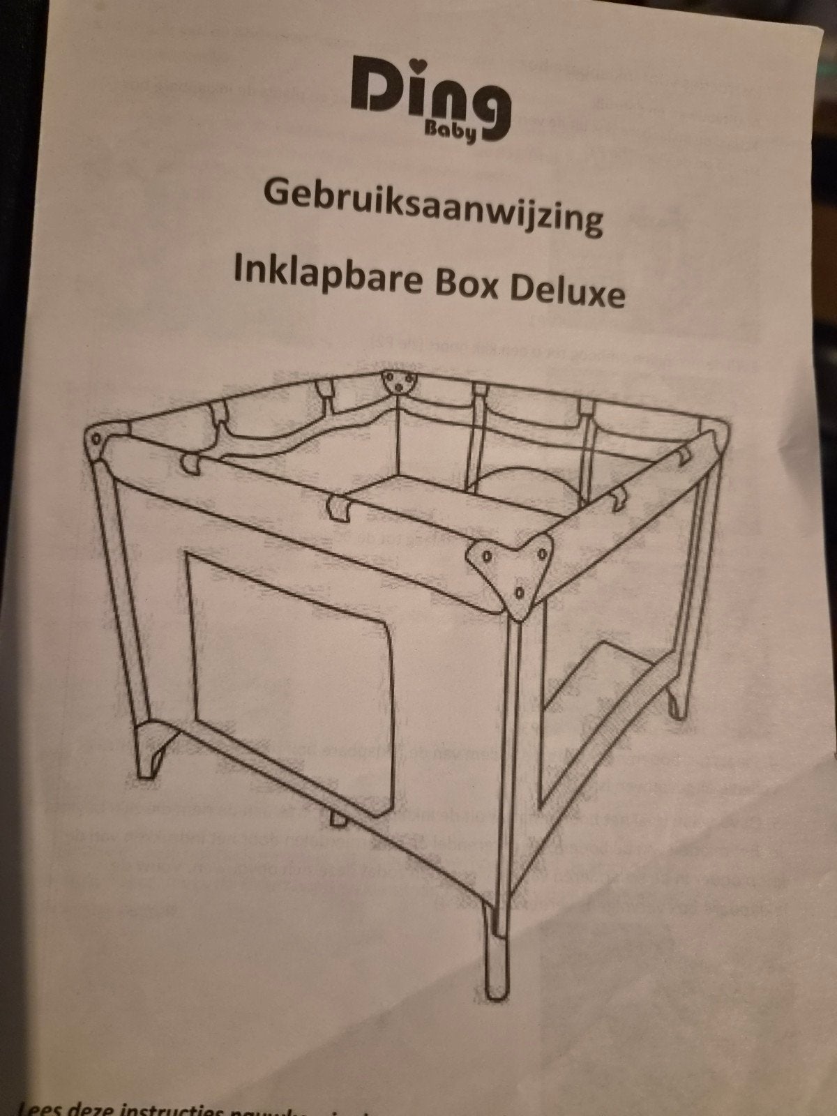 Opvouwbare Campingbox - Ding Baby Inklapbare Box Deluxe, Kinderen en Baby's, Ophalen, Gebruikt, Vierkant
