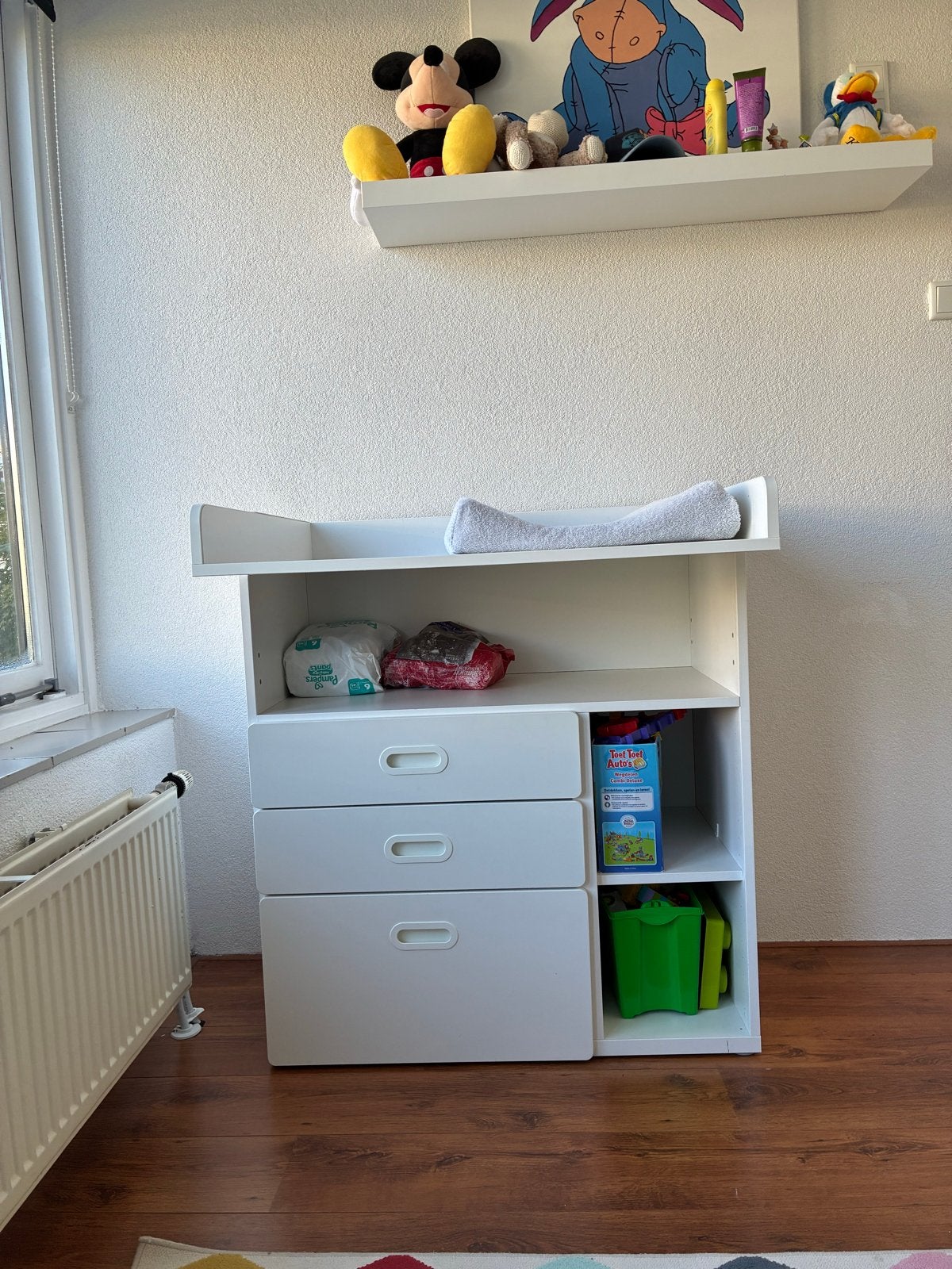 Witte commode met lades en opbergvakken (IKEA), Kinderen en Baby's, Ophalen, Gebruikt, 50 tot 70 cm, 75 tot 100 cm