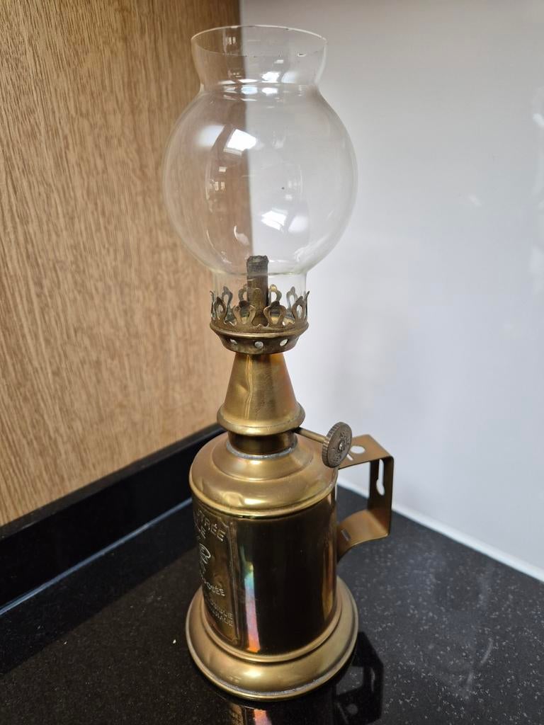 Koperen olielamp, Ophalen of Verzenden, Minder dan 50 cm