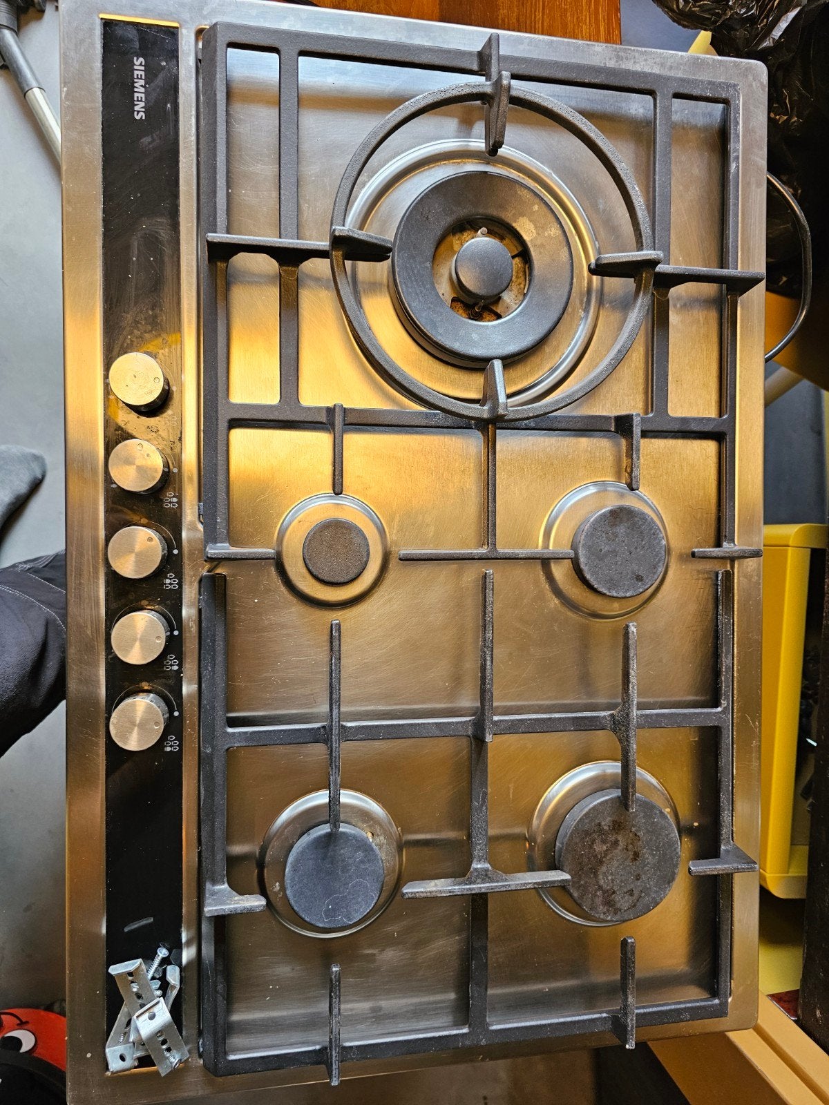 Siemens Gas Kookplaat met Wokbrander, Ophalen, Gebruikt, Inbouw, Gas