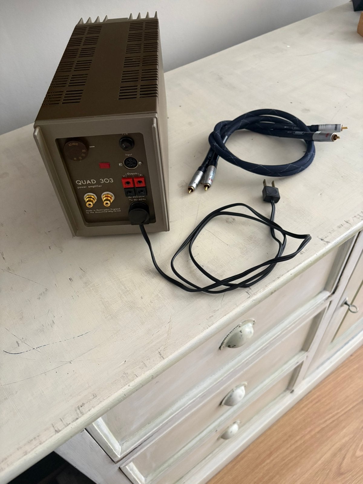 quad 303 Eindverserker zeer mooie staat 275,-euro, Overige merken, Ophalen of Verzenden, Minder dan 60 watt, Gebruikt