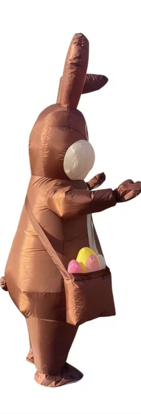 Opblaasbaar Konijn Kostuum - Pasen, Carnaval, Halloween, Ophalen