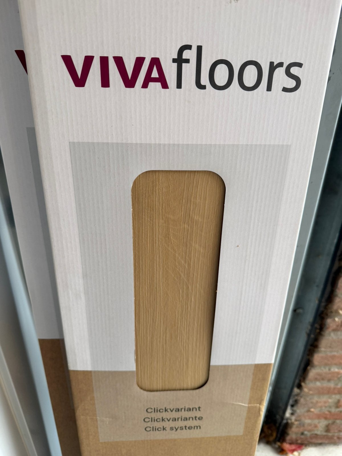 Gratis - Click pvc naturel eiken, Ophalen, Zo goed als nieuw, Hout, 100 tot 115 cm