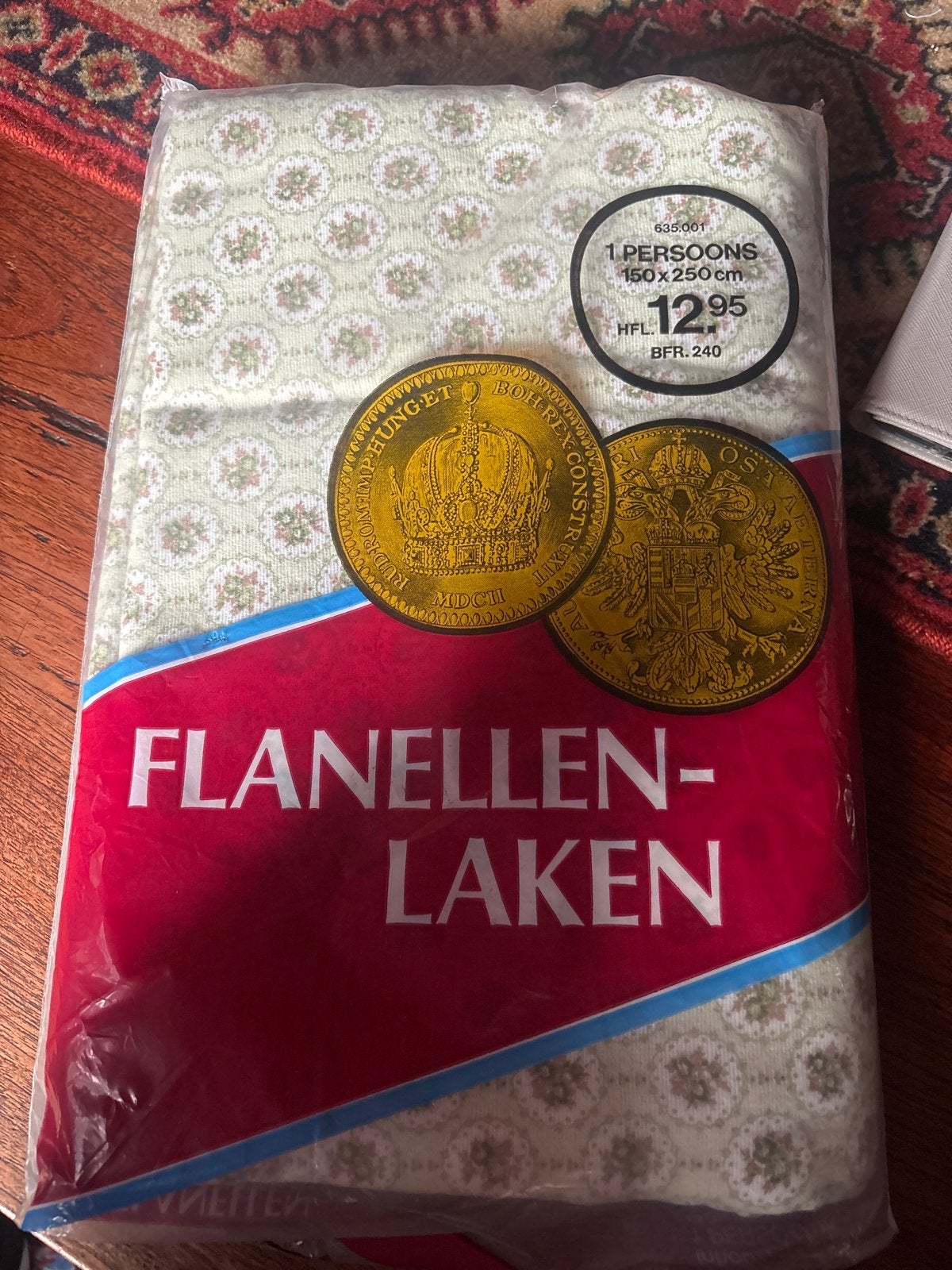 Vintage Flanellen Laken 150x250 cm, Eenpersoons, Hoeslaken of Sloop, Katoen, Nieuw