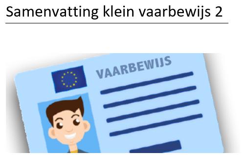 Samenvatting klein vaarbewijs 2 kvb 2 - 2026, Ophalen of Verzenden, Alpha, Nieuw