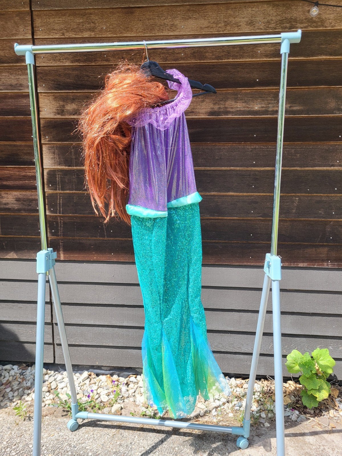 Jurk en pruik van Ariel, sprookjes prinses, zeemeermin, Ophalen, Carnaval, Zo goed als nieuw, Kleding
