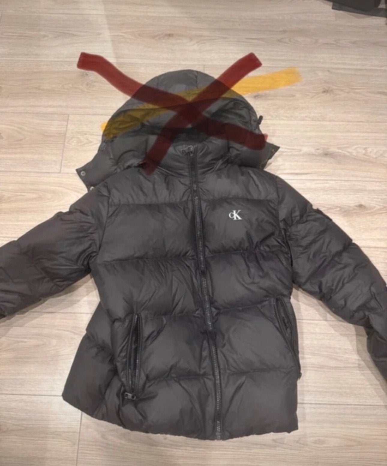 Calvin Klein Jeans Pufferjack M, Ophalen of Verzenden, Zo goed als nieuw, Maat 38/40 (M), Zwart