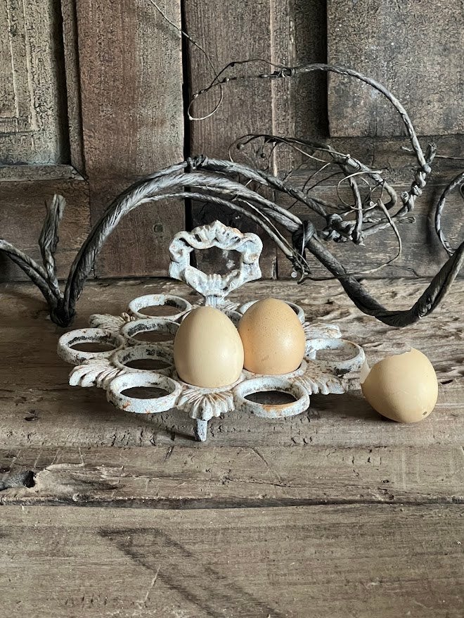 Brocante gietijzeren eierrekje, Ophalen of Verzenden