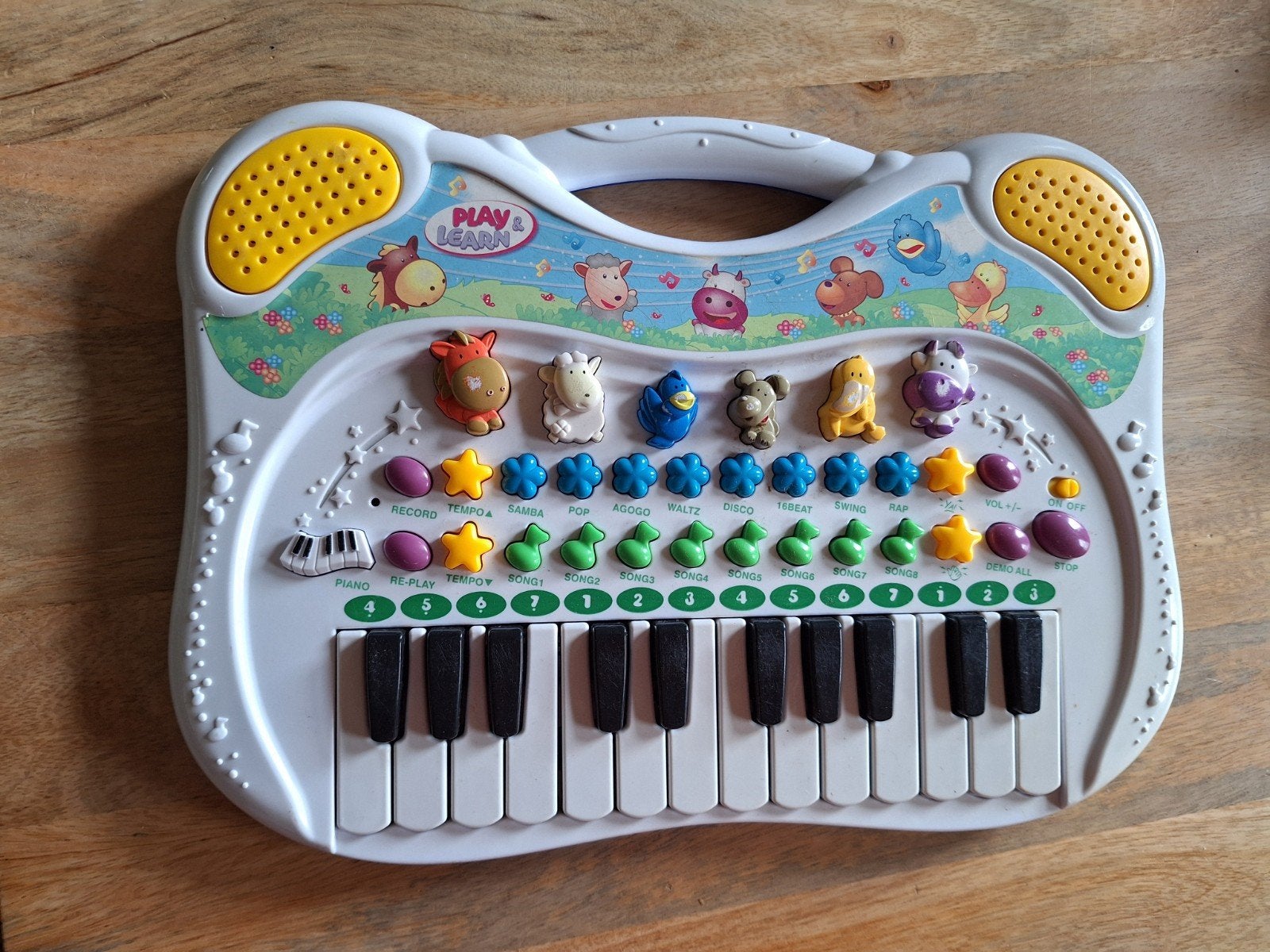 Kinderpiano 'Play & Learn' met geluid en licht, Ophalen of Verzenden, Gebruikt, Overige typen, Met licht